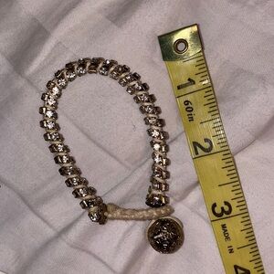 Gold rhinestone twist bracelet pretty preppy chic bracelet stack layer